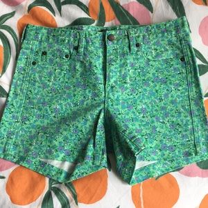 High Waisted J Crew Factory Floral Shorts